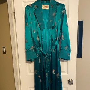 Silk wrap dress or dressing gown